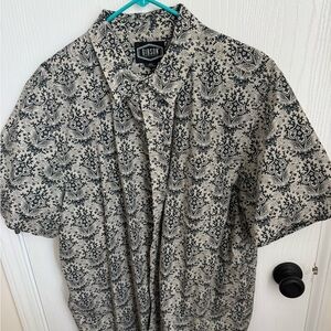 Gibson Black and Cream Patterned Shirt Men’s size XXL